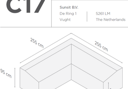 SUNS tuinmeubelen Suns |  Beschermhoes voor loungeset | Grijs | C17