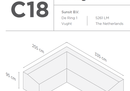 SUNS tuinmeubelen Suns |  Beschermhoes voor loungeset | Grijs | C18