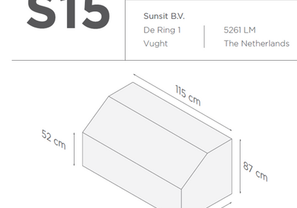 SUNS tuinmeubelen Suns | Beschermhoes voor loungestoel | Grijs | S15