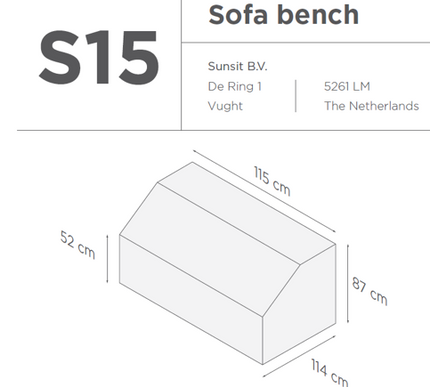 SUNS tuinmeubelen Suns | Beschermhoes voor loungestoel | Grijs | S15