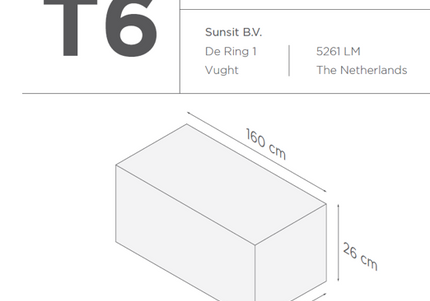 SUNS tuinmeubelen Suns | Beschermhoes voor Loungetafel | T4-T5-T6