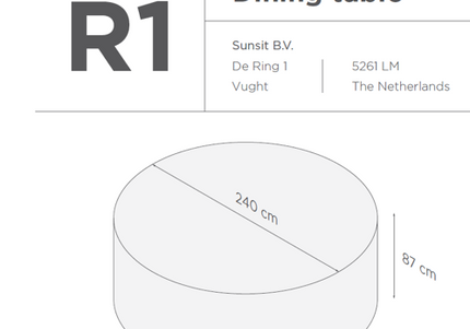 SUNS tuinmeubelen Suns | Beschermhoes voor Tuinset | R1-R2-R3
