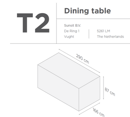 SUNS tuinmeubelen Suns | Beschermhoes voor Tuinset | T1-T2-T3-T7-T9