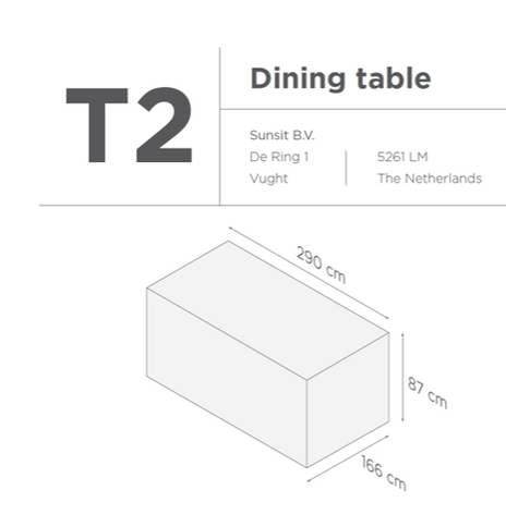 SUNS tuinmeubelen Suns | Beschermhoes voor Tuinset | T1-T2-T3-T7-T9