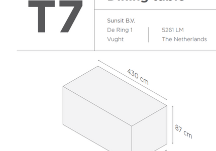 SUNS tuinmeubelen Suns | Beschermhoes voor Tuinset | T1-T2-T3-T7-T9