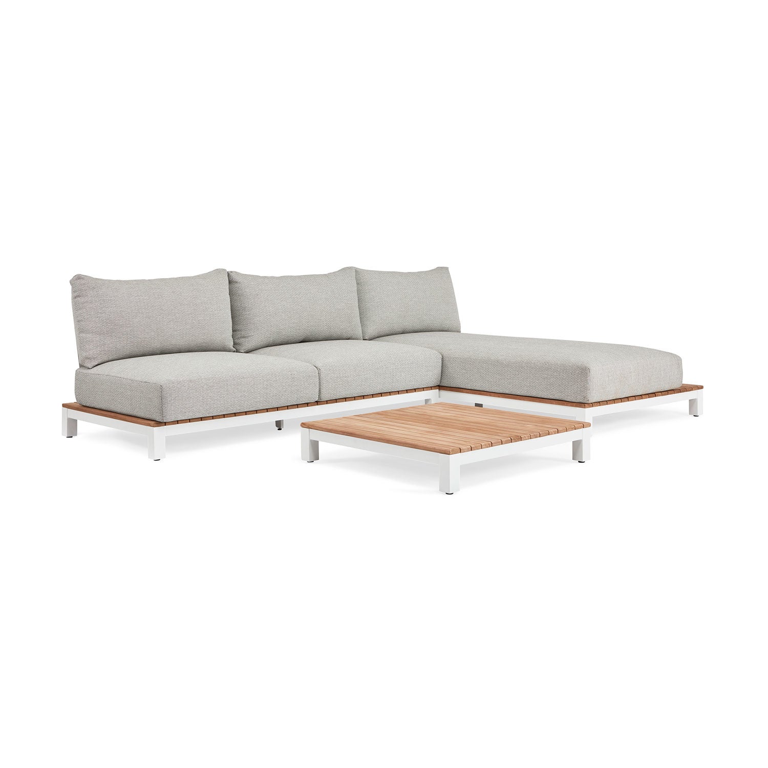 Matt White met Teak / Light Antracite