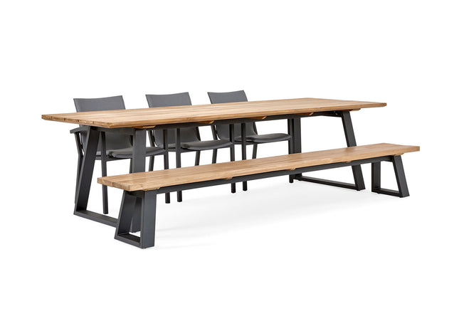 SUNS tuinmeubelen Tomar tuinbank | 3 maten | Matt Royal Grey Frame