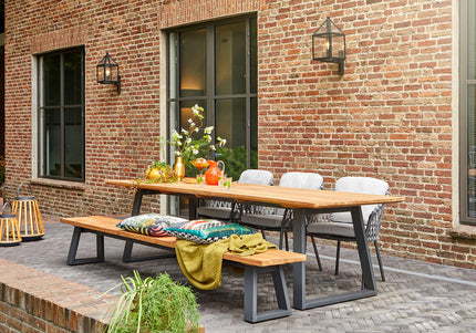 SUNS tuinmeubelen Tomar tuintafel | 3 maten | Matt Royal Grey Frame