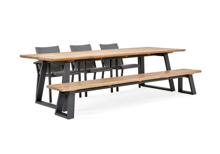 SUNS tuinmeubelen Tomar tuintafel | 3 maten | Matt Royal Grey Frame