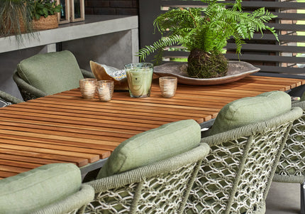 SUNS tuinmeubelen Tuintafel Rialto | Teak Top | 163/204x100 |