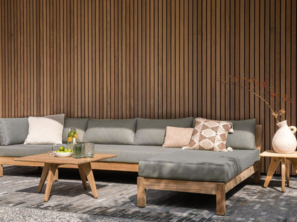 Wolfwood tuinmeubelen Coffee Bay Loungeset | met chaisse longue en 2 salon tafels