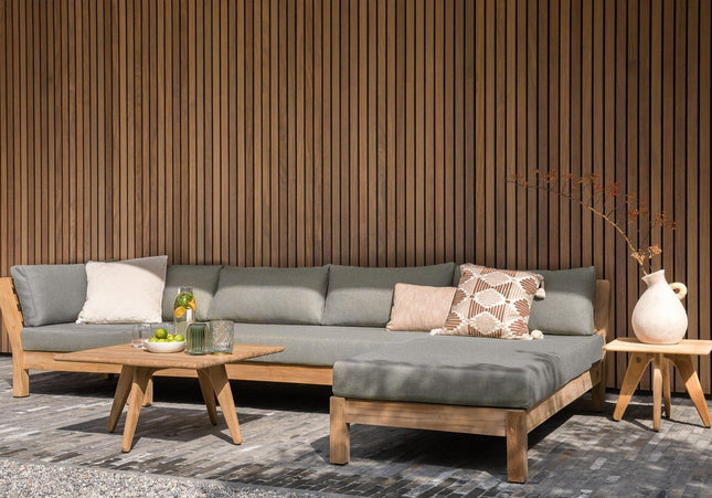 Wolfwood tuinmeubelen Coffee Bay Loungeset | met chaisse longue en 2 salon tafels