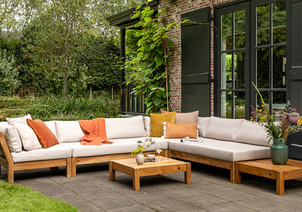 Wolfwood tuinmeubelen Coffee Bay Loungeset | met Luca salon tafel