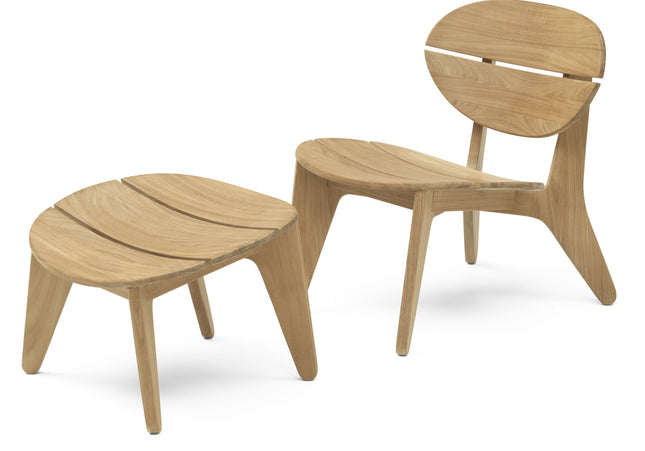 Wolfwood tuinmeubelen Durban loungestoel met hocker