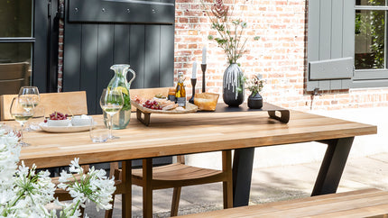 Wolfwood tuinmeubelen George Tafel | Teakhout & Aluminium | 280 cm