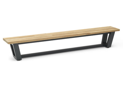 Wolfwood tuinmeubelen George tuinbank | teakhout & aluminium | 280 cm
