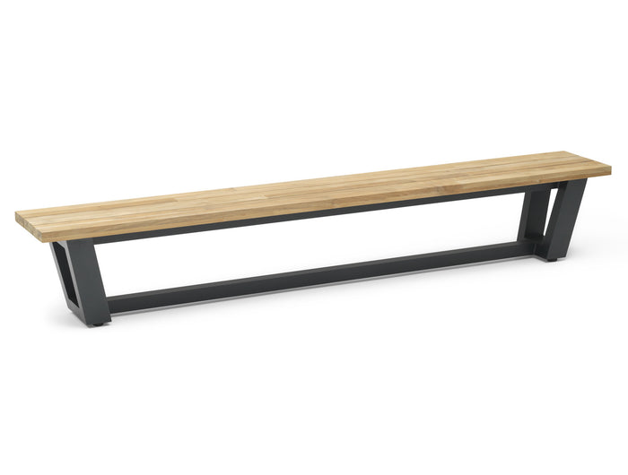 Wolfwood tuinmeubelen George tuinbank | teakhout & aluminium | 280 cm