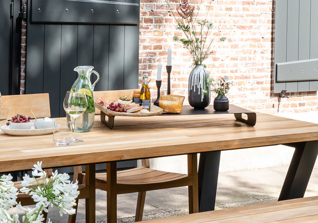 Wolfwood tuinmeubelen George tuintafel | teakhout & aluminium | 280 cm