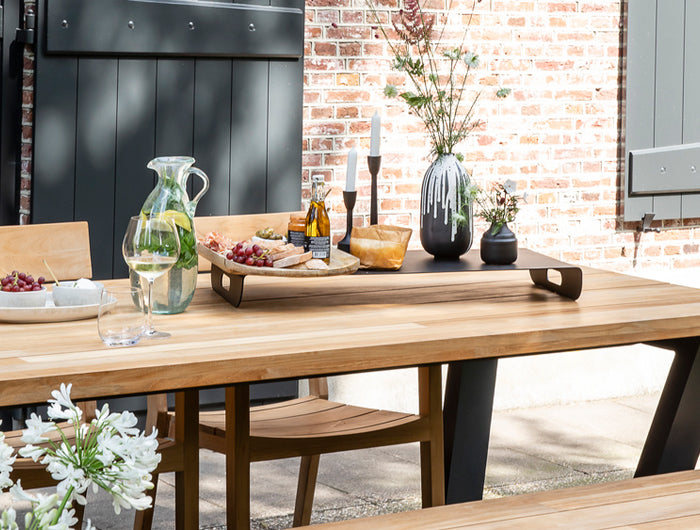 Wolfwood tuinmeubelen George tuintafel | teakhout & aluminium | 280 cm