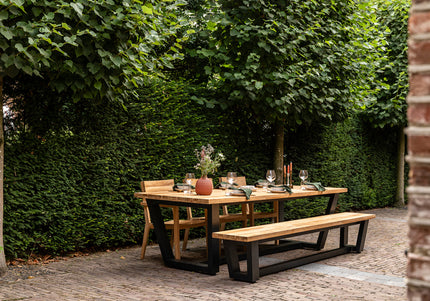 Wolfwood tuinmeubelen George tuintafel | teakhout & aluminium | 280 cm