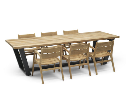 Wolfwood tuinmeubelen George tuintafel | teakhout & aluminium | 280 cm