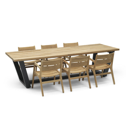 Wolfwood tuinmeubelen George tuintafel | teakhout & aluminium | 280 cm