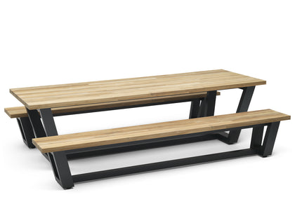 Wolfwood tuinmeubelen George tuintafel | teakhout & aluminium | 280 cm