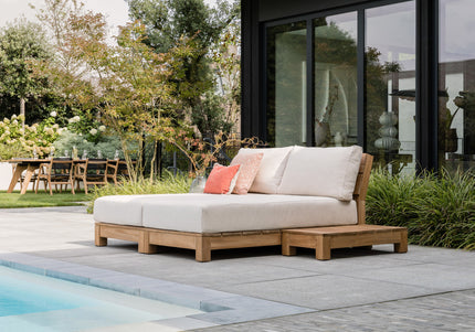 Wolfwood tuinmeubelen James Loungeset | Daybed incl. 2 bijzettafels
