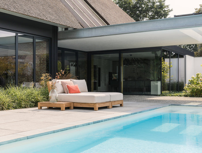 Wolfwood tuinmeubelen James Loungeset | Daybed incl. 2 bijzettafels