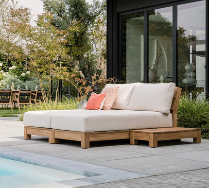 Wolfwood tuinmeubelen James Loungeset | Daybed incl. 2 salontafels