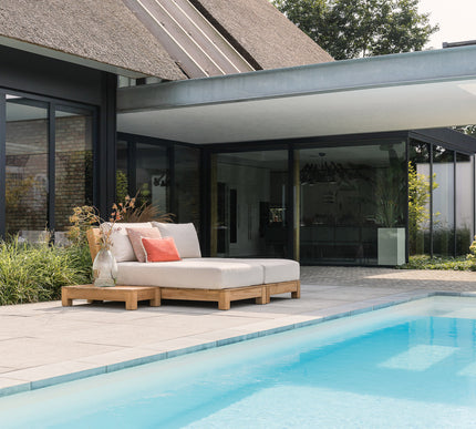 Wolfwood tuinmeubelen James Loungeset | Daybed incl. 2 salontafels