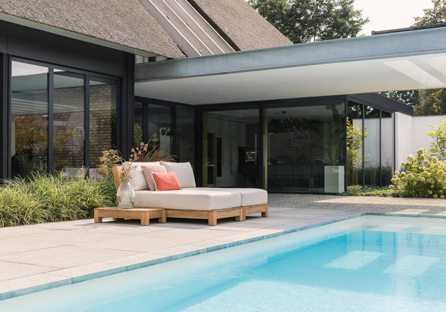 Wolfwood tuinmeubelen James Loungeset | Daybed incl. 2 salontafels