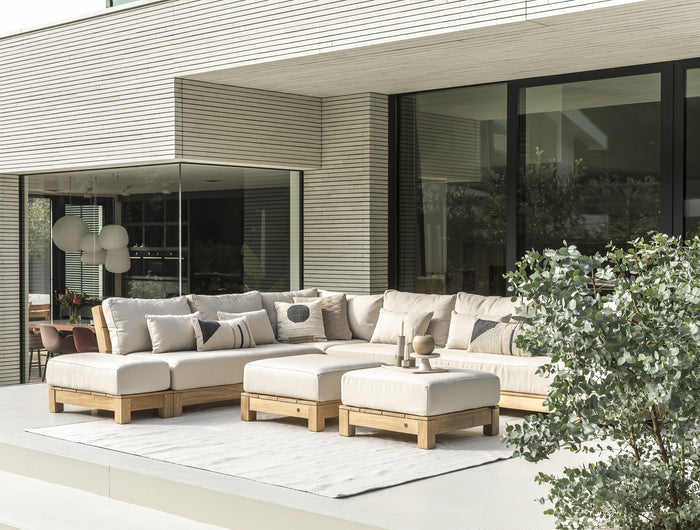 Wolfwood tuinmeubelen James Loungeset | Hoekopstelling Groot