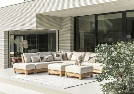 Wolfwood tuinmeubelen James Loungeset | Hoekopstelling Groot