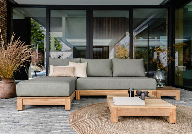Wolfwood tuinmeubelen James Loungeset | incl. chaise longue
