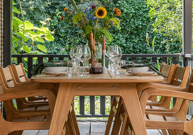 Wolfwood tuinmeubelen Norden dining chair teak