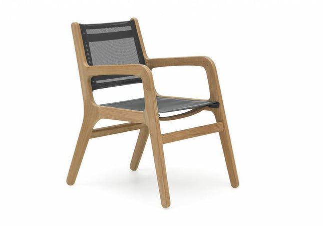 Wolfwood tuinmeubelen Norden dining tuinstoel met textileen