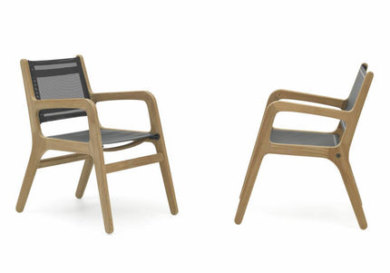 Wolfwood tuinmeubelen Norden dining tuinstoel met textileen