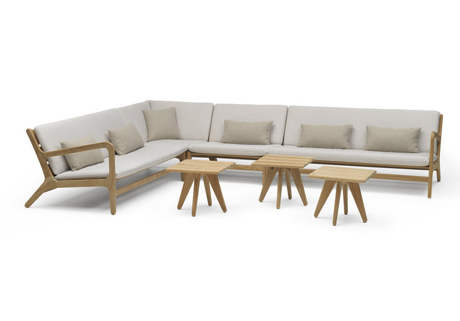 Wolfwood tuinmeubelen Norden loungeset | grote hoekopstelling
