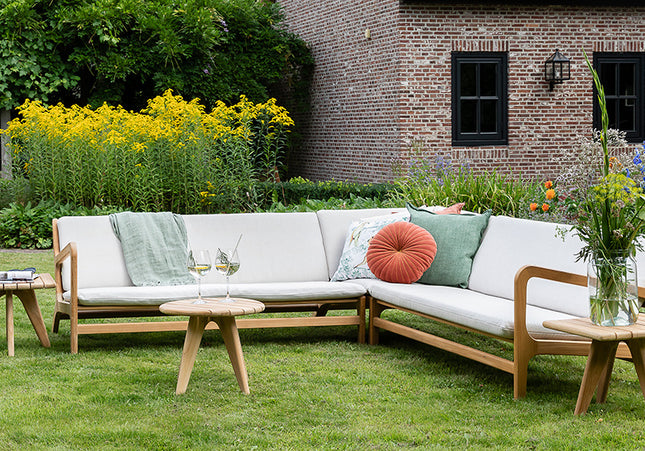 Wolfwood tuinmeubelen Norden loungeset | kleine hoekopstelling