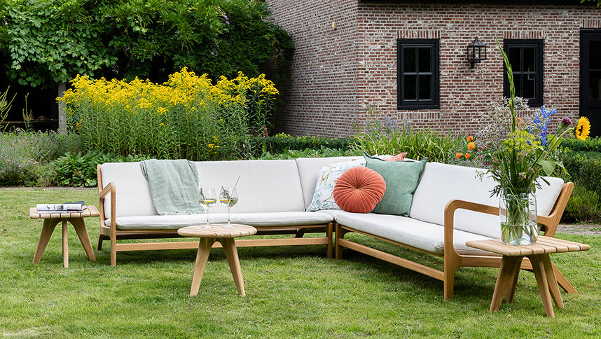 Wolfwood tuinmeubelen Norden loungeset | kleine hoekopstelling