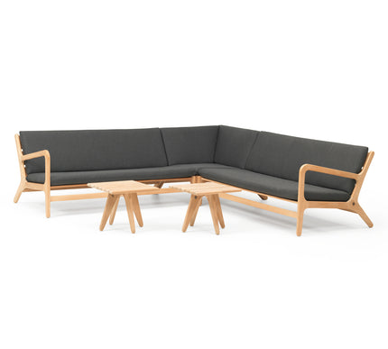 Wolfwood tuinmeubelen Norden loungeset | kleine hoekopstelling