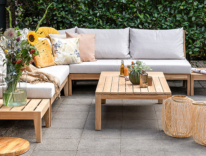 Wolfwood tuinmeubelen Porto lounge-dining set | Opstelling 5