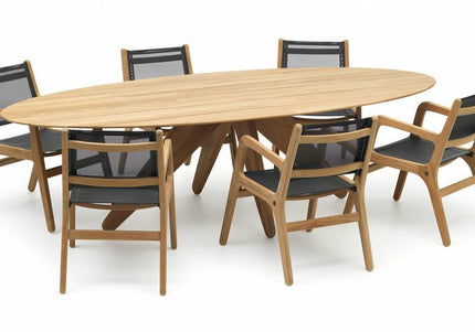 Wolfwood tuinmeubelen Tuinset | Durban tuintafel 280 cm met Norden Dining tuinstoel