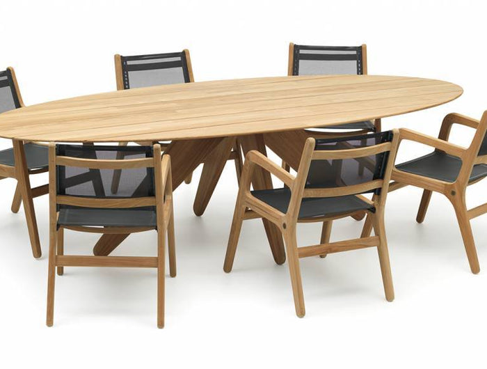 Wolfwood tuinmeubelen Tuinset | Durban tuintafel 280 cm met Norden Dining tuinstoel